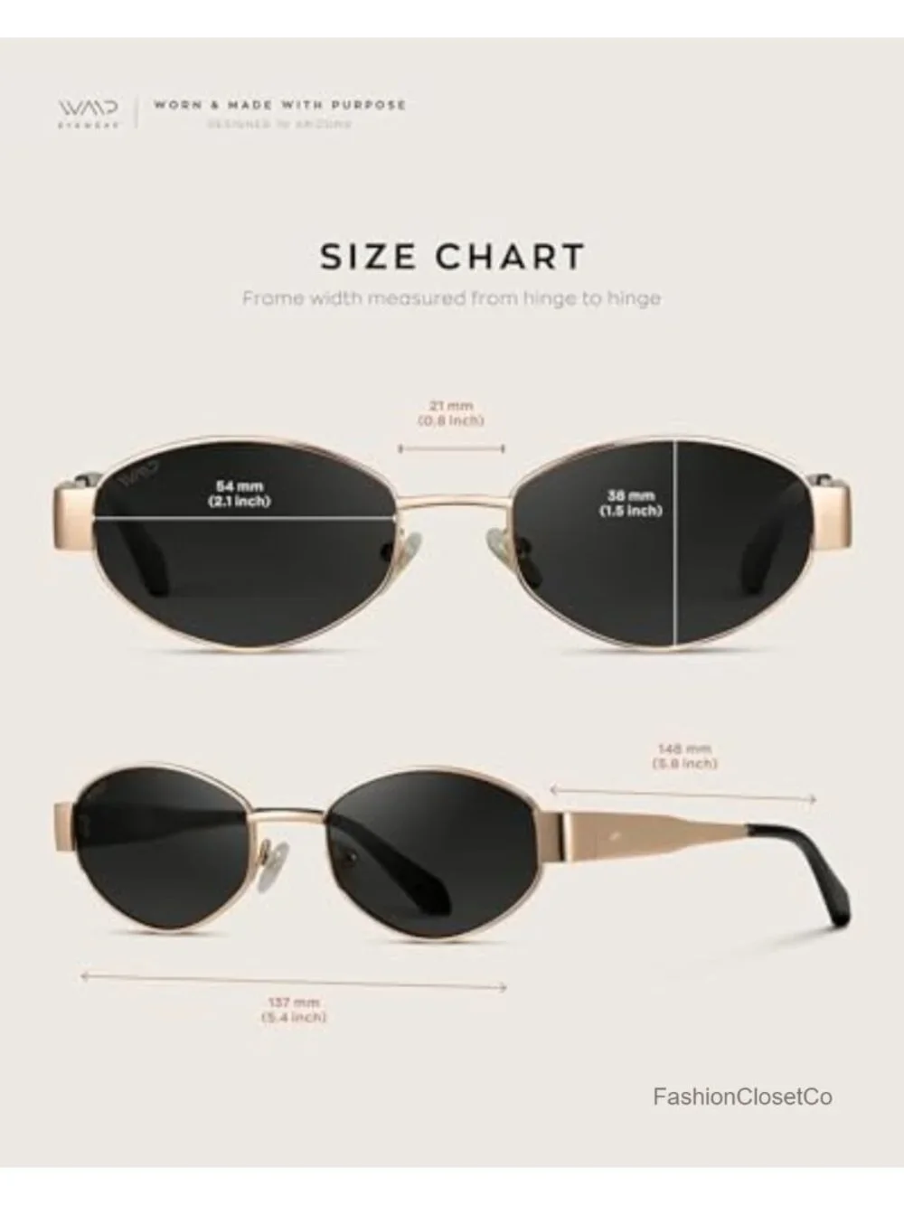 Women's Retro Oval Sunglasses Stainless Steel Frame 90s Inspired